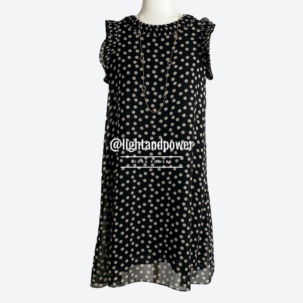 Max Studio Black Polk Dot Dress XS EUC - Picture 10 of 10